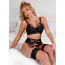 Комплект Star Night Lace Underwire, чорний: бюстгальтер + пояс для панчіх + трусики-стрінги - Фото №19