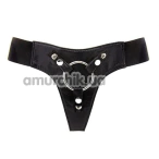 Трусики для страпона Realrock Harness Deluxe, чорні - Фото №1