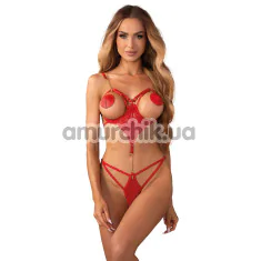 Боди Obsessive Matildea, красное - Фото №1