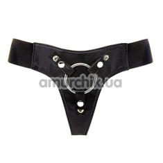 Трусики для страпона Realrock Harness Deluxe, черные - Фото №1