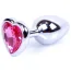 Анальна пробка з рожевим кристалом Exclusivity Jewellery Silver Heart Plug, срібна - Фото №1