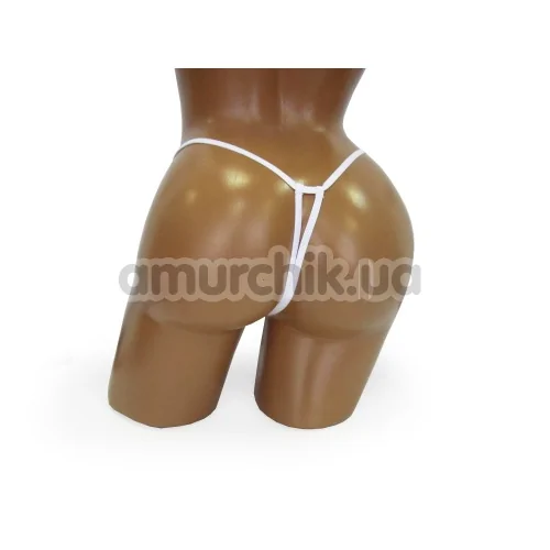 Трусики-стринги женские G-String белые (модель 2373)