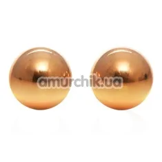 Вагінальні кульки Entice Accessories Weighted Kegel Balls, золоті - Фото №1