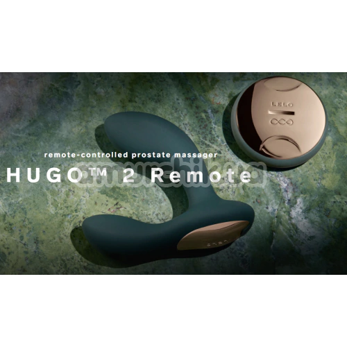 Вибростимулятор простаты для мужчин Lelo Hugo 2 Remote (Лело Хьюго 2 Ремоут), зеленый