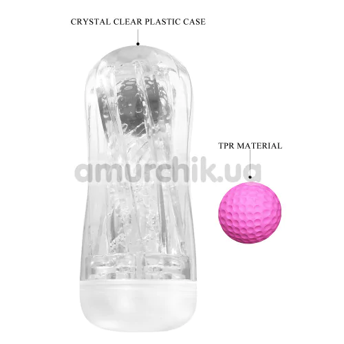 Мастурбатор Pretty Love Vacuum Cup Masturbator Aquarius, прозорий