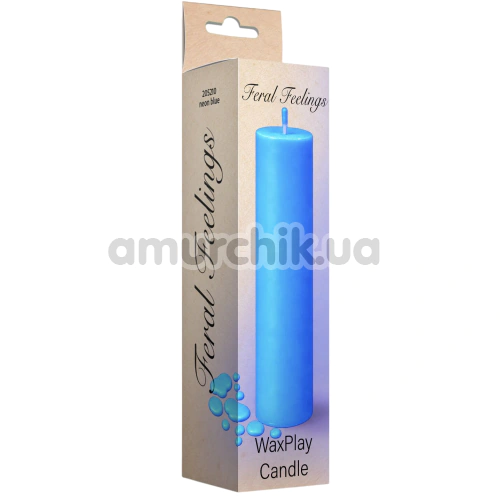 Свеча Feral Feelings WaxPlay Candle UV-Neon - светится в темноте, голубая
