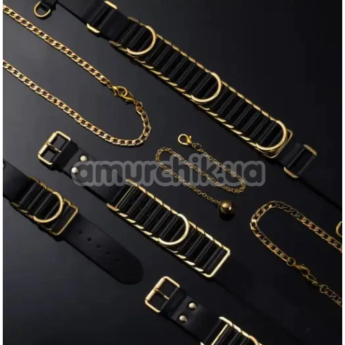 Пояс з ланцюжками і вагінальною кулькою Upko Indulge In The Restraints Collection, чорний