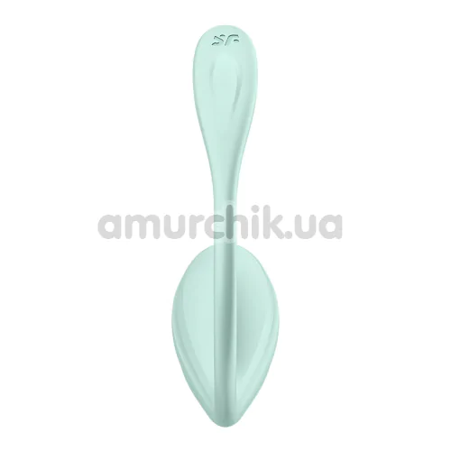 Виброяйцо Satisfyer Smooth Petal, бирюзовое