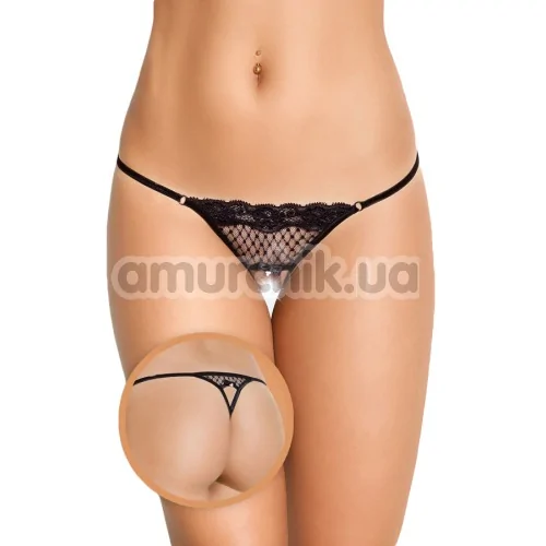 Трусики-стринги женские G-string черные (модель 2415)