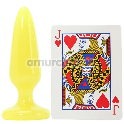 Анальная пробка Firefly Pleasure Plug Small, желтая