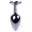 Анальная пробка со светло-розовым кристаллом Exclusivity Jewellery Dark Silver Plug, серебряная - Фото №6