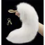 Анальная пробка с белым хвостиком Lockink Sevanda White Fox-Tail Anal Plug Rose, золотая - Фото №11