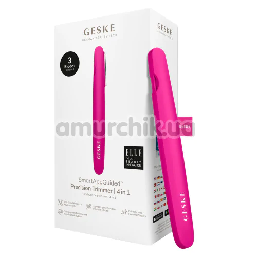Триммер Geske Precision Trimmer 4 in 1, ярко-розовый