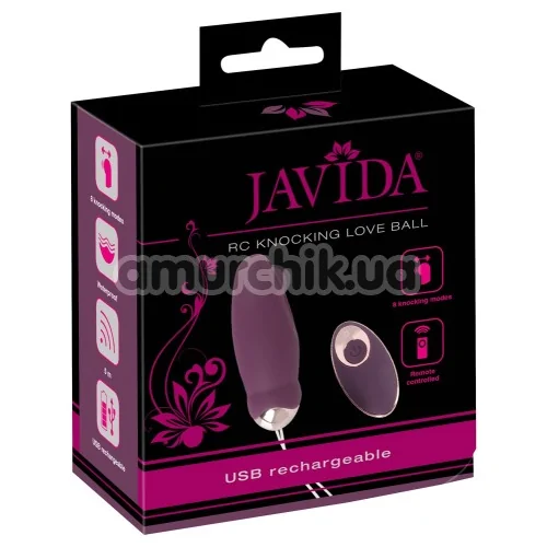 Віброяйце Javida RC Knocking Love Ball, фіолетове