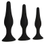 Набор анальных пробок Master Series Triple Spire Tapered Silicone Anal Trainer Set, черный - Фото №1
