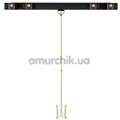Фіксатори для рук і ніг із затискачами для статевих губ Upko Spreader Bar With Wrist And Ankle Cuffs, чорні - Фото №1