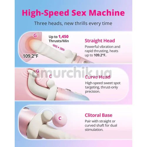 Секс-машина Lovense Spinel, розово-голубая