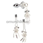 Набор секс-игрушек Senuelo Silver Plume Fantasy Tempter Kit, серебряный - Фото №1
