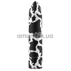 Клиторальный вибратор Custom Bullets Cow, черно-белый - Фото №1