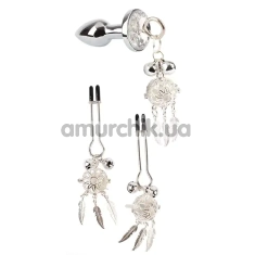 Набір секс-іграшок Senuelo Silver Plume Fantasy Tempter Kit, срібний - Фото №1