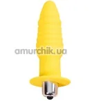 Анальна пробка з вібрацією ToDo Anal Vibro Plug Lancy, жовта - Фото №1
