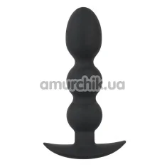 Анальна пробка Black Velvets Heavy Beads, чорна - Фото №1