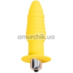 Анальна пробка з вібрацією ToDo Anal Vibro Plug Lancy, жовта - Фото №1