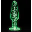 Анальная пробка Firefly Tapered Glass Plug Medium, светящаяся в темноте - Фото №3