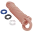 Насадка на пенис Size Up 1 Inch Realistic Penis Extender With Ball Loop, темно-телесная - Фото №4