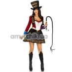Костюм циркачки Leg Avenue Classic Ringmaster Costume, красно-черный: платье + головной убор - Фото №1