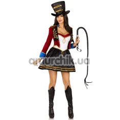 Костюм циркачки Leg Avenue Classic Ringmaster Costume, красно-черный: платье + головной убор - Фото №1