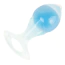 Анальная пробка Univibe Glow-In-Dark Smooth S, голубая - Фото №4