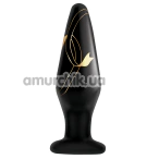 Анальна пробка Secret Kisses 4.5 Handblown Glass Plug With Slim Insertable Tip, чорна - Фото №1