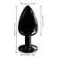 Анальна пробка з чорним кристалом Dorcel Diamond Plug L, чорна - Фото №3