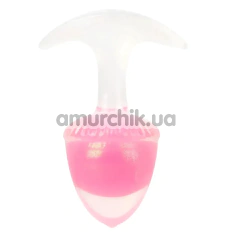 Анальная пробка Univibe Glow-In-Dark Berry S, розовая - Фото №1