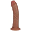 Вібратор з ротацією Realrock Realistic Vibrating & Rotating Dildo With Suction Cup 8, світло-коричневий - Фото №1