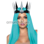Корона Leg Avenue Faux Leather Spiked Crown, черная - Фото №1