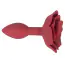 Анальна пробка Silicone Rose Butt Plug, червона - Фото №2
