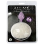 Анальна пробка з фіолетовим кристалом і білим хвостиком Alume Silicone Plug With Tail S, фіолетова - Фото №9