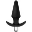 Анальна пробка з вібрацією Discover Vibrating Silicone Anal Plug, чорна - Фото №1