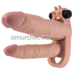 Подвійна насадка на пеніс з вібрацією Crushious General Dickobi, тілесна - Фото №1