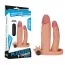 Подвійна насадка - подовжувач пеніса з вібрацією Lovetoy Pleasure X-Tender Series LV314100, тілесна - Фото №7