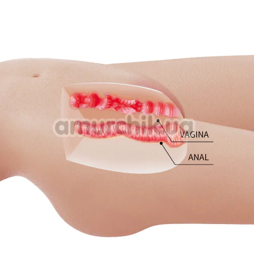 Искусственная вагина и анус Crazy Bull Mia, телесная