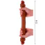 Двокінцевий фалоімітатор Get Real Foreskin Doubledong 46 cm, коричневий - Фото №6