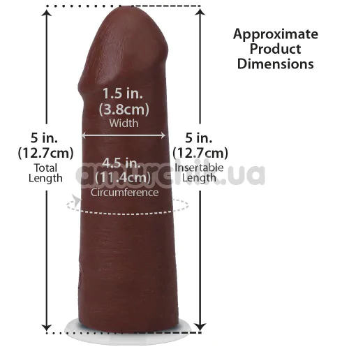 Фалоімітатор Doc Johnson The Realistic Cock 5, коричневий