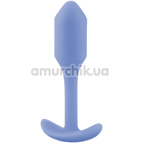 Анальная пробка со смещенным центром тяжести B-Vibe Snug Plug 1, фиолетовая