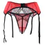 Комплект Star Night Tender Bow Mesh Garter Belt, червоний: пояс для панчіх + трусики-стрінги - Фото №9