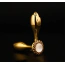 Анальная пробка Lockink Sevanda Pearl Rose-Shape Anal Plug, золотая - Фото №8