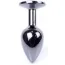 Анальна пробка з червоним кристалом Exclusivity Jewellery Dark Silver Plug, срібна - Фото №6