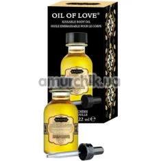 Масло для орального секса с согревающим эффектом Kama Sutra Oil Of Love Vanilla Cream - ваниль, 22 мл - Фото №1